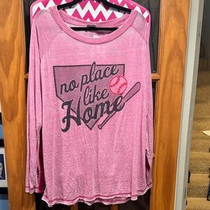 LuLaRoe Pink Long Sleeve Tee